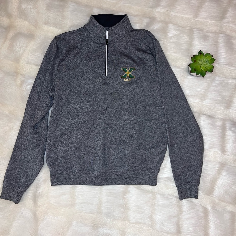 FootJoy | Men's Grey St. X Golf Quarterzip Pullover Small